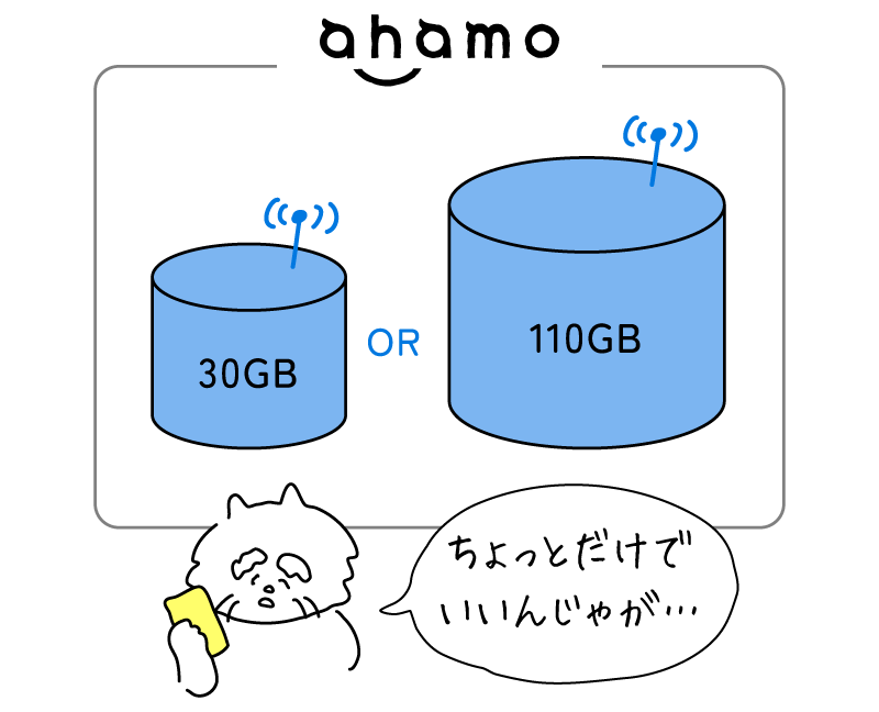 20GB or 100GB。おじいちゃん猫「ちょっとだけでいいんじゃが・・・」。