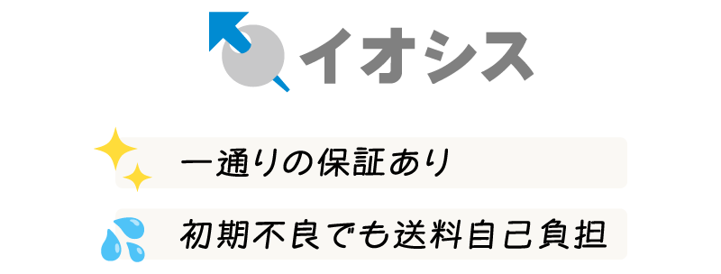 一通りの保証あり。初期不良でも送料は自己負担。